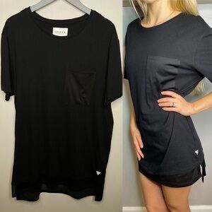 Guess Mesh Longline Tee.